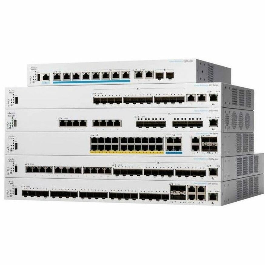 Cisco Business CBS350-48FP-4G Ethernet Switch - 48 Ports - Manageable - Gigabit Ethernet - 10/100/1000Base-T, 1000Base-X - 3 Layer Supported - Modular - 2 SFP Slots - 74.03 W Power Consumption - 740 W