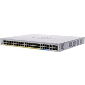 Cisco Business CBS350-48NGP-4X Ethernet Switch - 50 Ports - Manageable - 10 Gigabit Ethernet, Gigabit Ethernet, 5 Gigabit Ethernet - 10GBase-T, 10GBase-X, 10/100/1000Base-T, 5GBase-T - 3 Layer Support