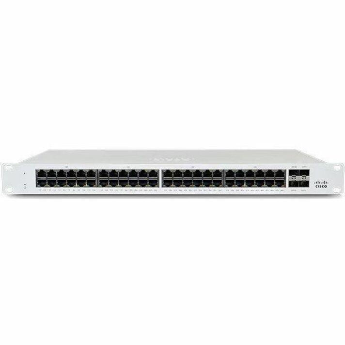 Cisco Meraki MS130-48P-HW Ethernet Switch - 48 Ports - Manageable - Gigabit Ethernet - 10/100/1000Base-T, 1000Base-X - 2 Layer Supported - 4 SFP Slots - 740 W PoE Budget - Optical Fiber, Twisted Pair