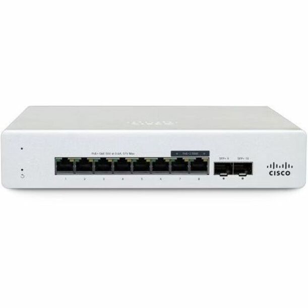 Cisco Meraki MS130-8P-HW Ethernet Switch - 8 Ports - Manageable - Gigabit Ethernet - 10/100/1000Base-T, 1000Base-X - 2 Layer Supported - 2 SFP Slots - 120 W PoE Budget - Optical Fiber, Twisted Pair -