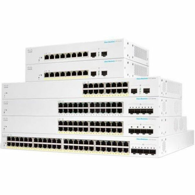 Cisco Business CBS220-24P-4G Ethernet Switch - 24 Ports - Manageable - Gigabit Ethernet - 10/100/1000Base-T, 1000Base-X - Refurbished - 2 Layer Supported - Modular - 4 SFP Slots - 30.40 W Power Consum