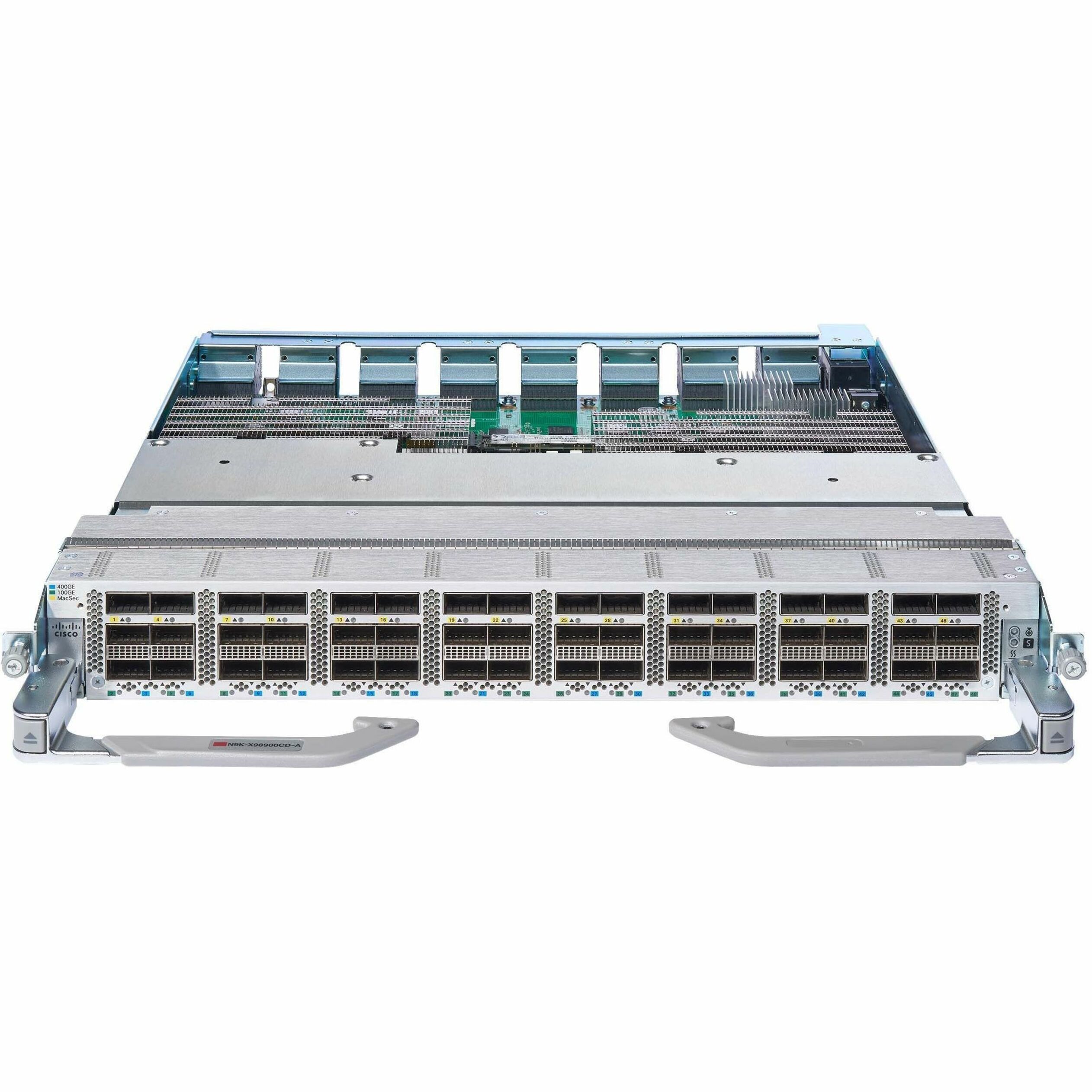 Cisco Line Card - For Data Networking, Optical Network - 34 x 400GBase-X Expansion Slot, 14 x 100GBase-X Expansion Slot - Optical Fiber400 Gigabit Ethernet, 100 Gigabit Ethernet - 400GBase-X, 100GBase