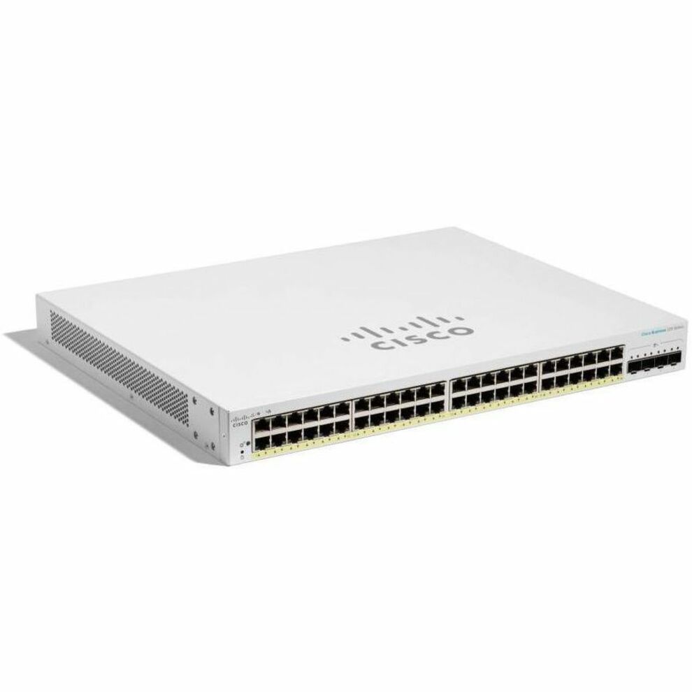 Cisco Business CBS220-48T-4G Ethernet Switch - 48 Ports - Manageable - Gigabit Ethernet - 10/100/1000Base-T, 1000Base-X - Refurbished - 2 Layer Supported - Modular - 4 SFP Slots - 36.50 W Power Consum