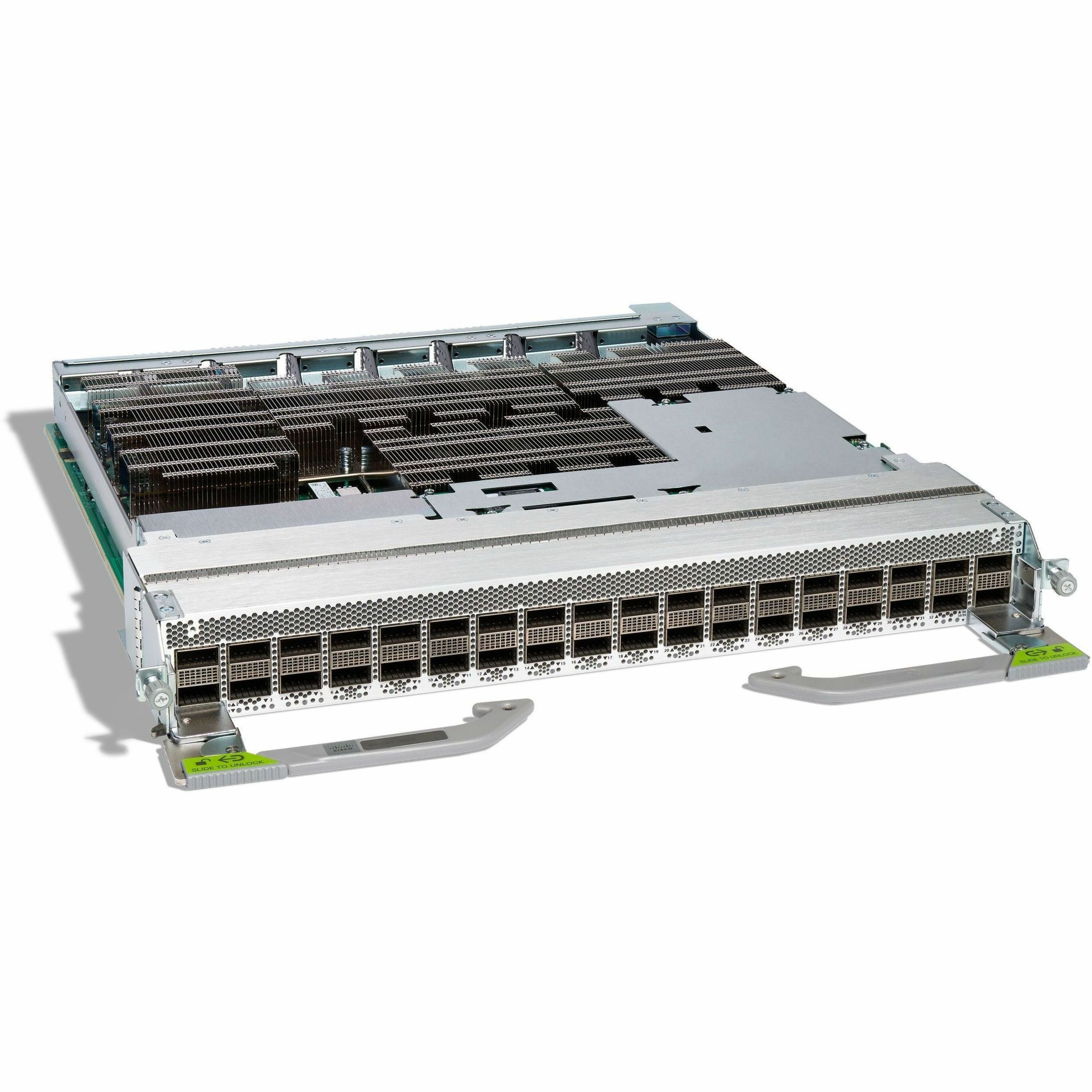 Cisco Line Card - For Data Networking, Optical NetworkOptical Fiber800 Gigabit Ethernet800 Gbit/s - 36 x Expansion Slots - QSFP-DD