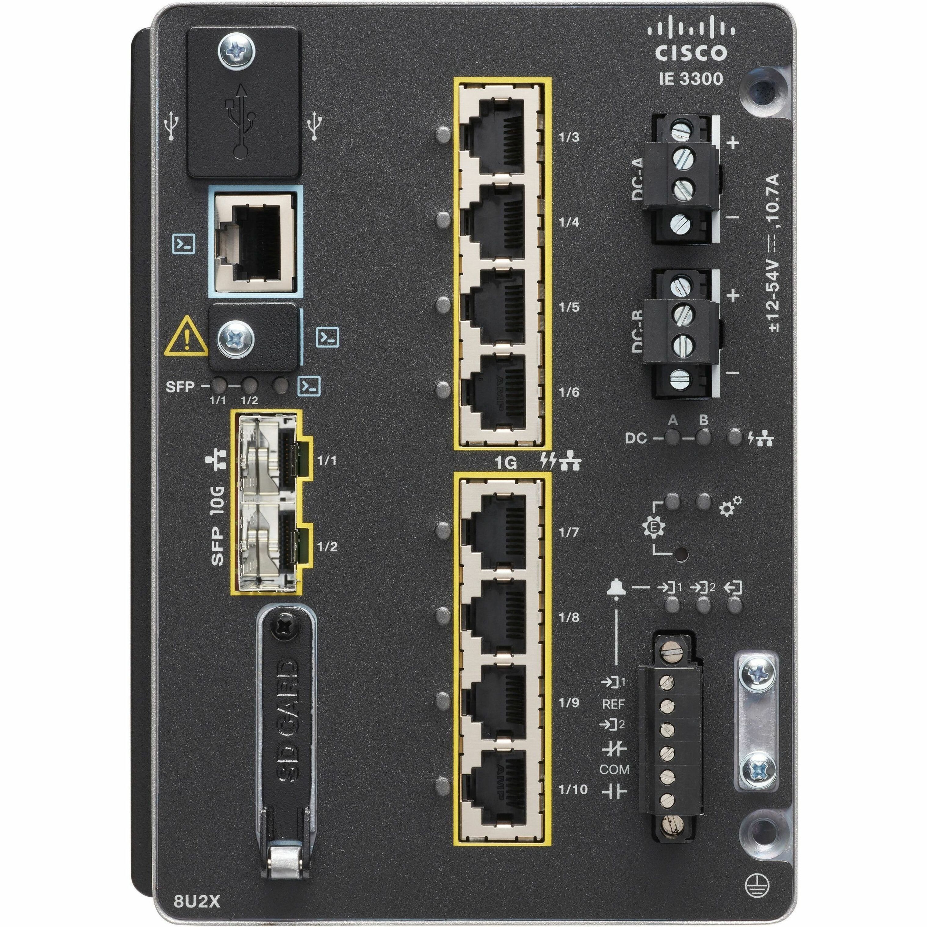 Cisco Catalyst IE3300 8U2X-A 8-Ports Ethernet Switch - 8 Ports - Manageable - Fast Ethernet, Gigabit Ethernet, 10 Gigabit Ethernet - 10/100/1000Base-T, 1000Base-X, 10GBase-X - 3 Layer Supported - Modu