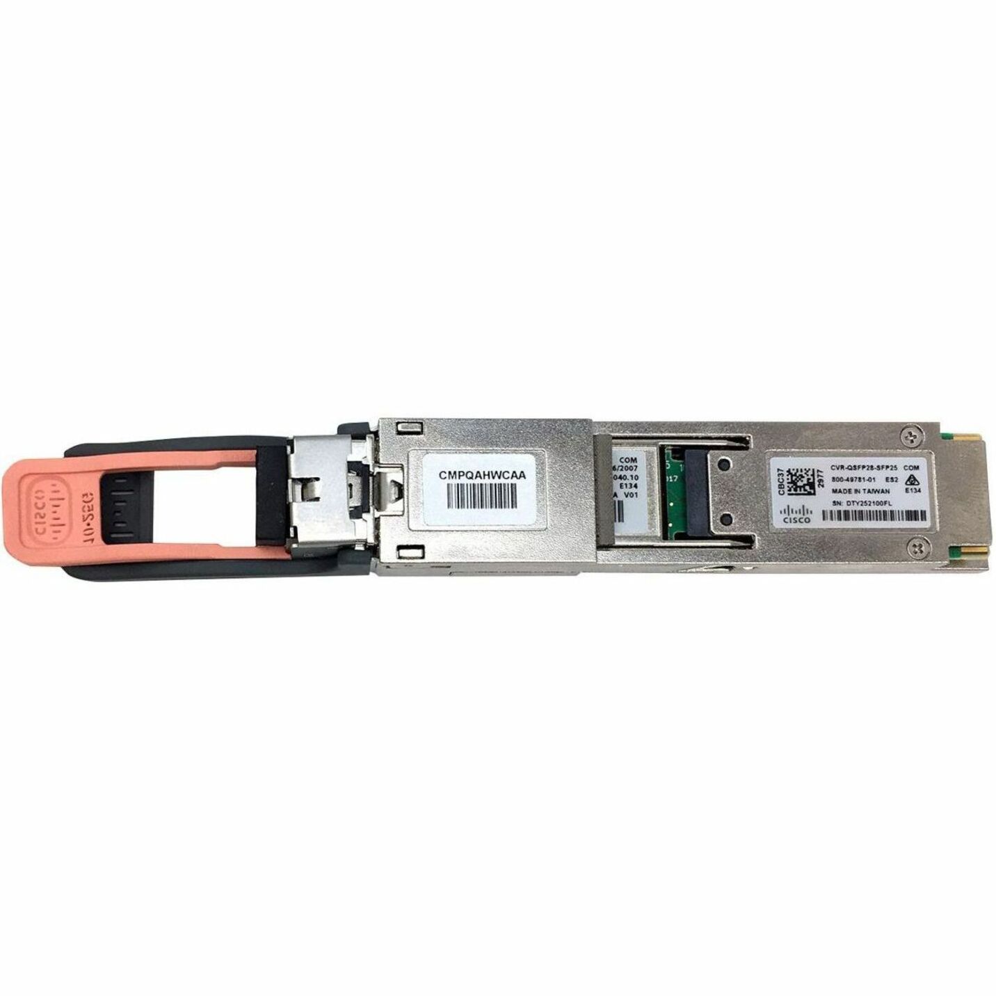Cisco QSFP28 to SFP28 Adapter Module - 1 x QSFP28 Network - 1 x SFP28 Network - Gray