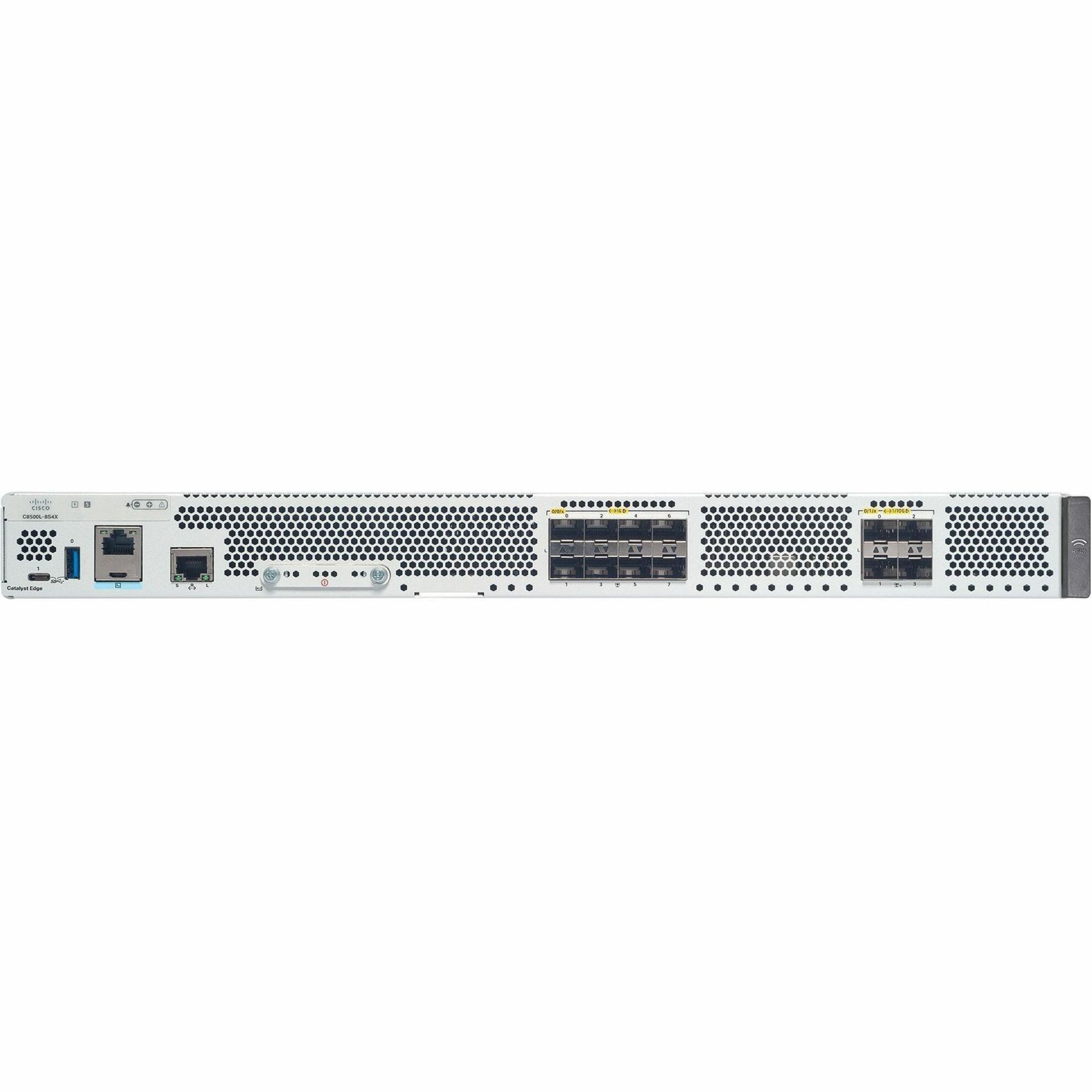 Cisco Catalyst 8500 Ethernet Switch - Manageable - Gigabit Ethernet, 10 Gigabit Ethernet - 1000Base-X, 10GBase-X - Refurbished - 2 Layer Supported - Optical Fiber - Gray - 1U - Rack-mountable