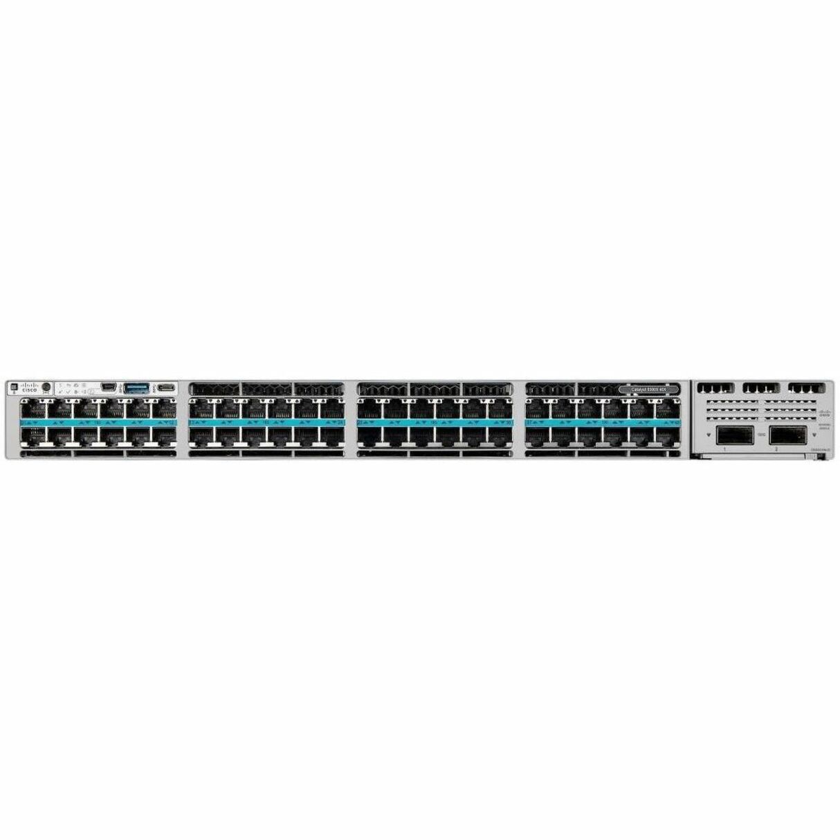 Cisco Catalyst C9300X-48TX Ethernet Switch - 48 Ports - Manageable - 10 Gigabit Ethernet - 10GBase-T - 3 Layer Supported - 715 W Power Consumption - Twisted Pair - Rack-mountable