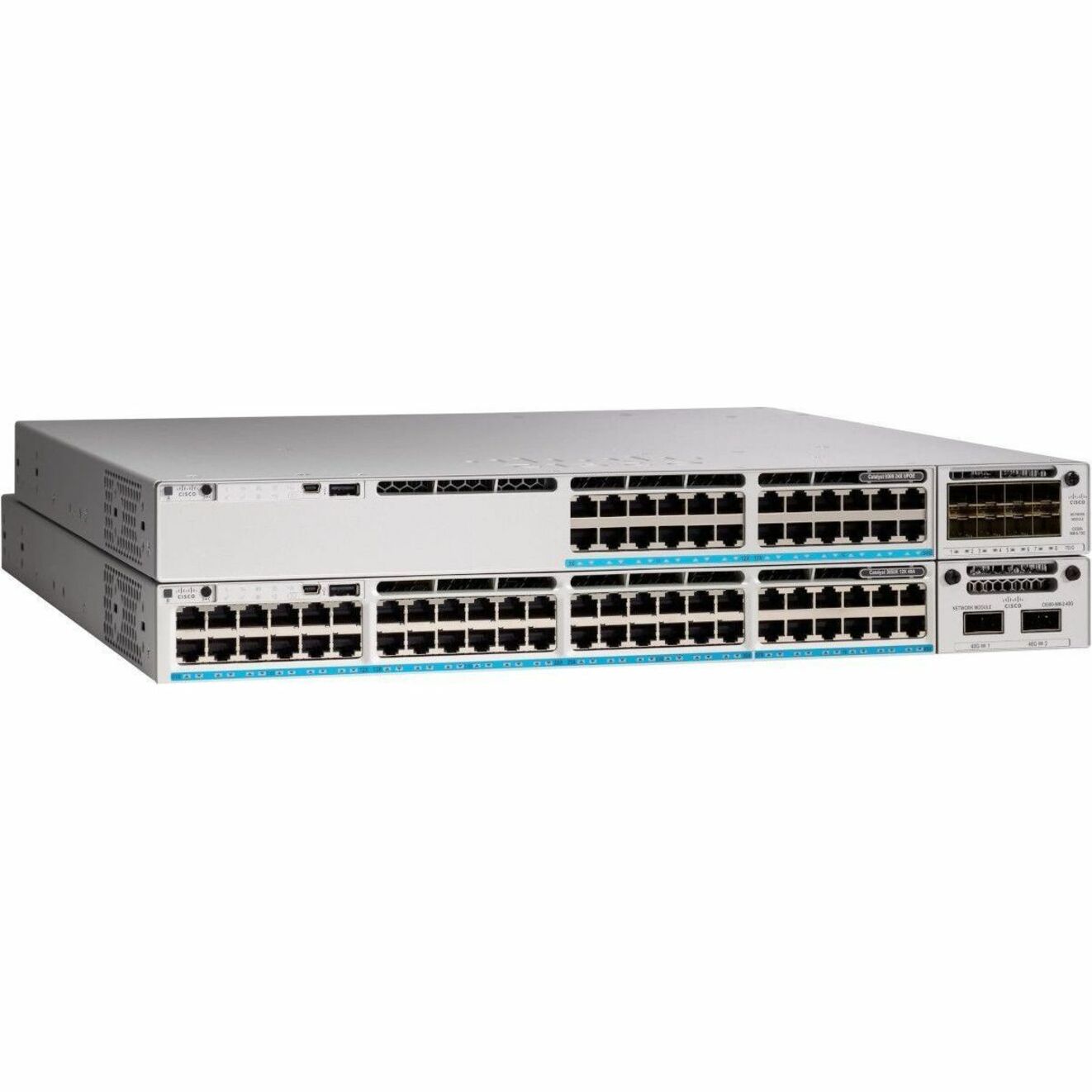 Cisco Catalyst C9300-48S-M Layer 3 Switch - 48 Ports - Manageable - Gigabit Ethernet - 1000Base-X - 3 Layer Supported - Modular - 48 SFP Slots - 715 W Power Consumption - Optical Fiber - 1U - Rack-mou