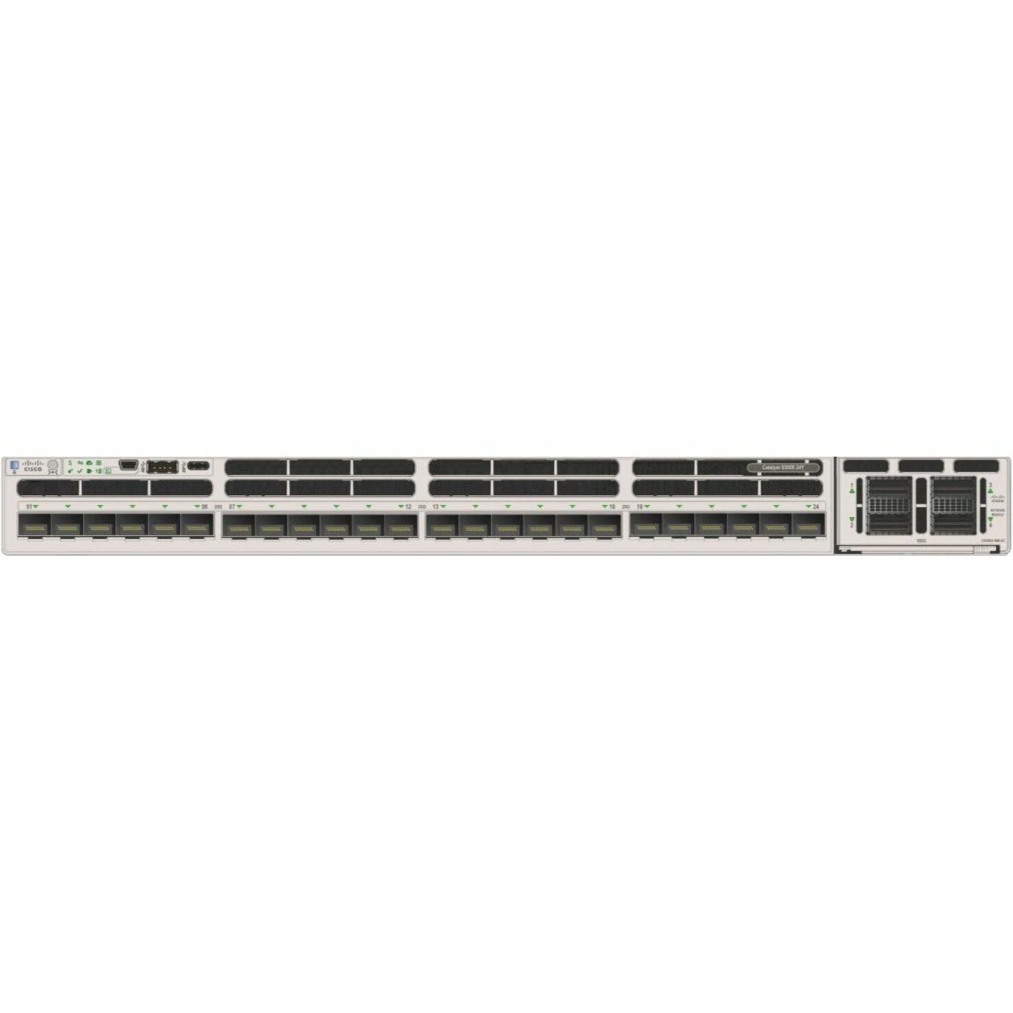 Cisco Catalyst 9300X-24Y Ethernet Switch - Manageable - 25 Gigabit Ethernet - 25GBase-X - 3 Layer Supported - Modular - Optical Fiber - Desktop