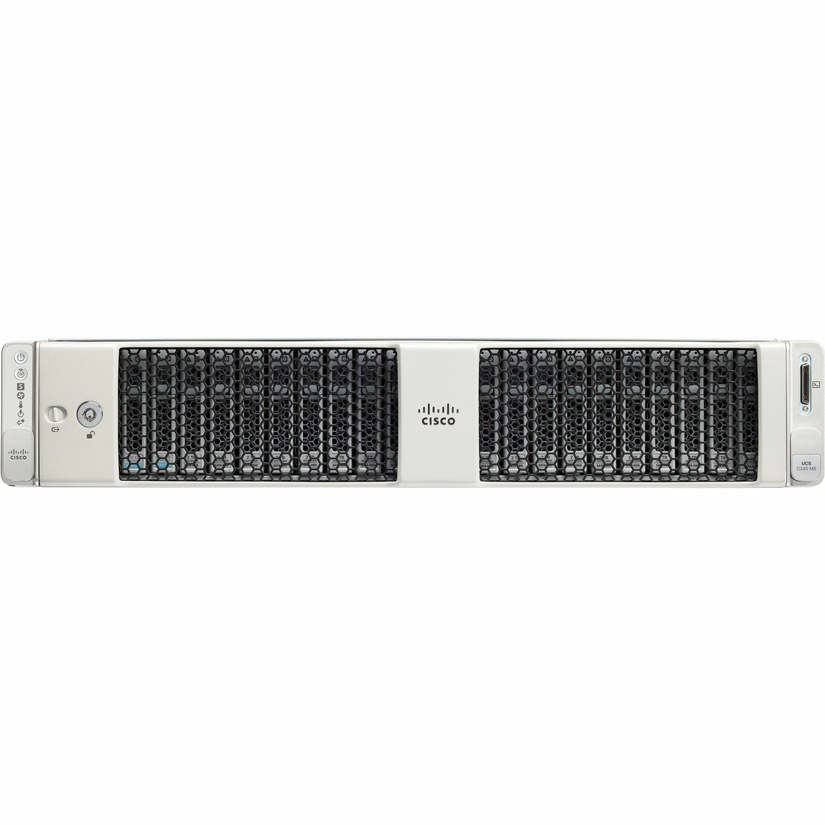 Cisco Barebone System - 2U Rack-mountable - 2 x Processor Support - AMD Chip - 6 TB DDR5 SDRAM Maximum RAM Support - 24 Total Memory Slots - 24Gb/s SAS RAID Supported, NVMe Controller 8 MB Graphic(s) 