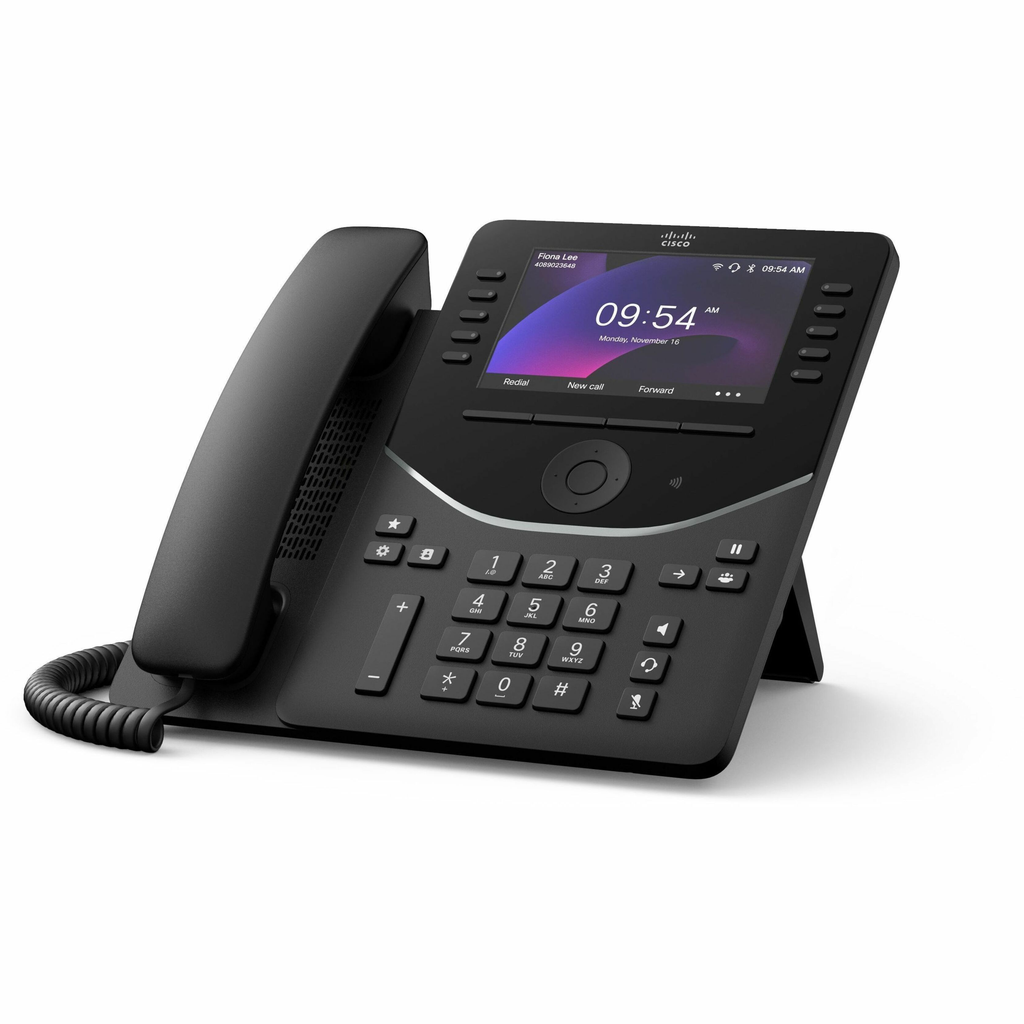 Cisco 9841 IP Phone - Corded - Corded - Desktop, Wall Mountable - Carbon Black - 4 x Total Line - VoIP - 3.5" LCD - 2 x Network (RJ-45) - PoE Ports