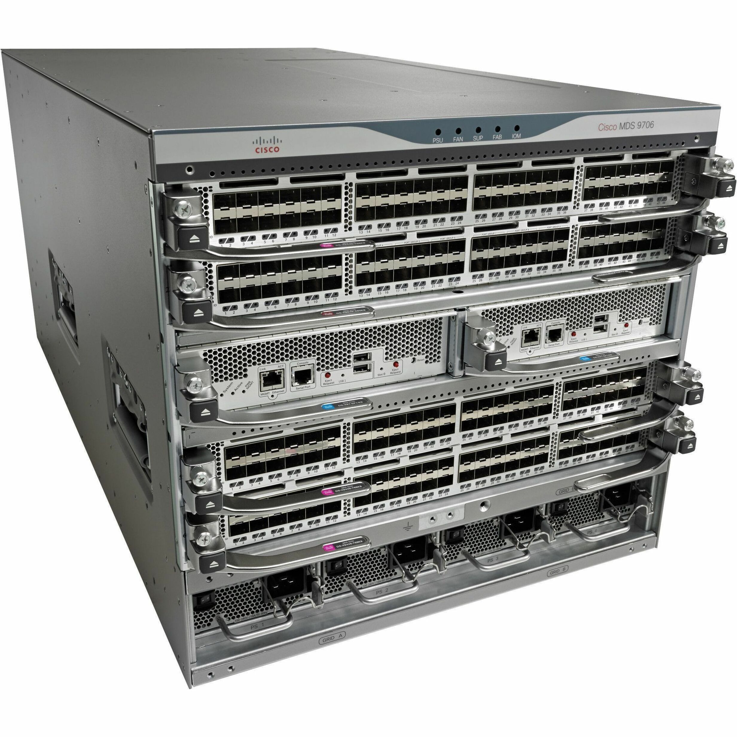Cisco MDS 9706 SAN Switch Chassis - 6 x Total Expansion Slots - Manageable - Rack-mountable - 9U - Redundant Power Supply - 1 Year