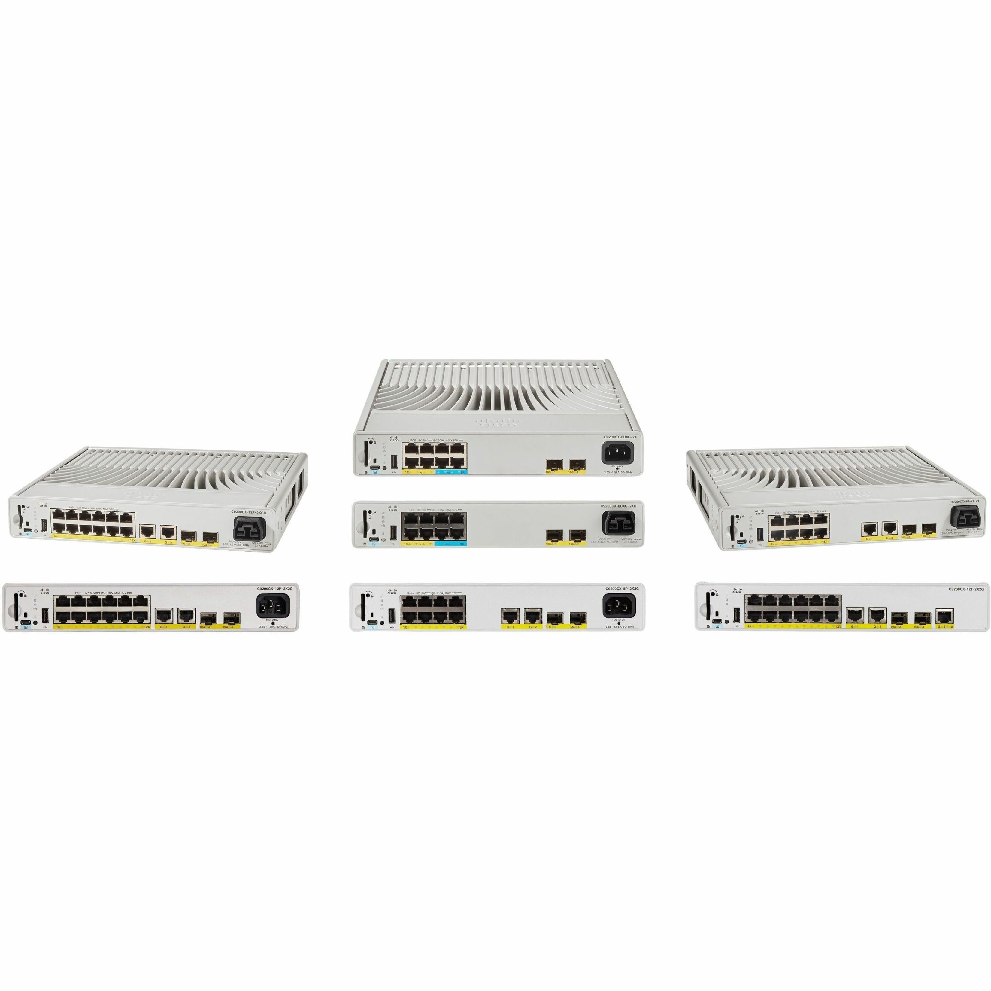 Cisco Catalyst C9200CX-12P-2X2G Ethernet Switch - 12 Ports - Manageable - 10 Gigabit Ethernet, Gigabit Ethernet - 10GBase-T, 10GBase-X, 1000Base-T - Refurbished - 3 Layer Supported - Modular - Optical