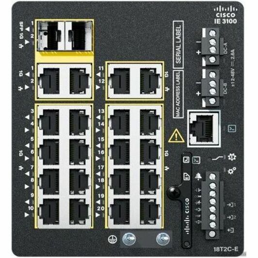 Cisco Catalyst IE3100 Rugged Layer 3 Switch - 20 Ports - Manageable - Gigabit Ethernet - 1000Base-T - Refurbished - 3 Layer Supported - 36.70 W Power Consumption - 240 W PoE Budget - Twisted Pair - Po