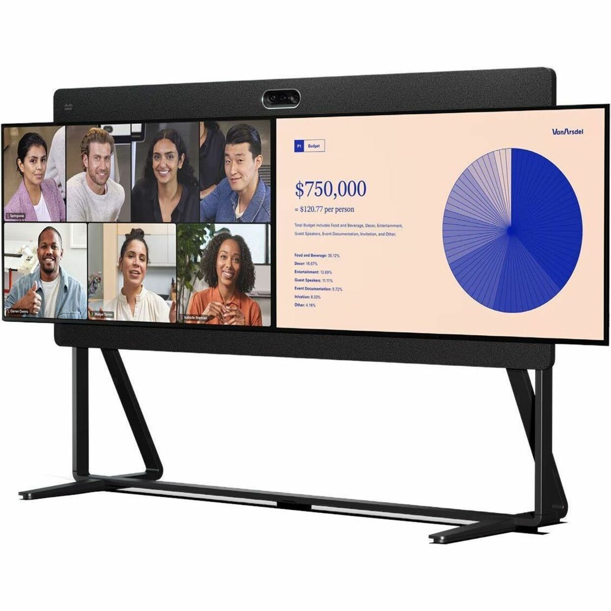 Webex TTC60-34 Video Conference Equipment - For Video Conferencing, Boardroom, Meeting Room, Presentation - Medium/Large Room Size Supported - CMOS - 3840 x 2160 Video (Live) - H.323, SIP, H.235, H.46