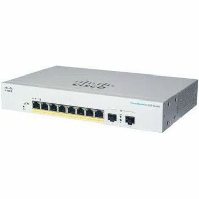 Cisco Business CBS220-8FP-E-2G Ethernet Switch - 8 Ports - Manageable - Gigabit Ethernet - 10/100/1000Base-T, 1000Base-X - Refurbished - 2 Layer Supported - Modular - 2 SFP Slots - 9.10 W Power Consum