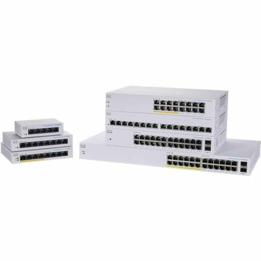 Cisco Business CBS110-24PP Ethernet Switch - 26 Ports - Gigabit Ethernet - 10/100/1000Base-T, 1000Base-X - Refurbished - 2 Layer Supported - Modular - 2 SFP Slots - 17.29 W Power Consumption - 100 W P
