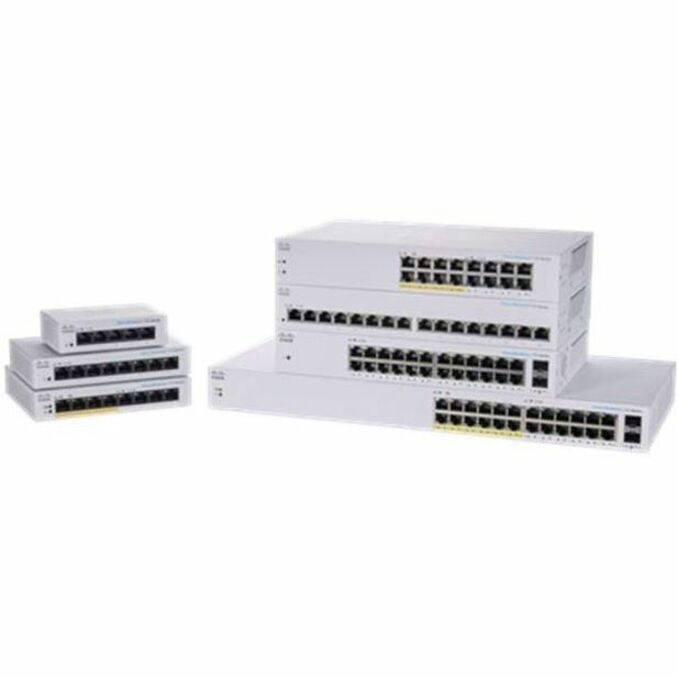 Cisco Business CBS110-24T Ethernet Switch - 24 Ports - Gigabit Ethernet - 10/100/1000Base-T, 1000Base-X - Refurbished - 2 Layer Supported - Modular - 2 SFP Slots - 16.34 W Power Consumption - Twisted 