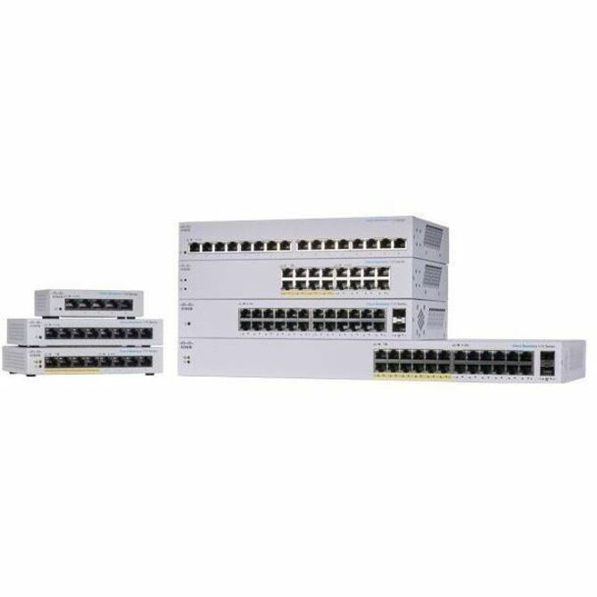 Cisco 110 CBS110-24T Ethernet Switch - 24 Ports - Gigabit Ethernet - 10/100/1000Base-T, 1000Base-X - Refurbished - 2 Layer Supported - Modular - 2 SFP Slots - 16.34 W Power Consumption - Twisted Pair,