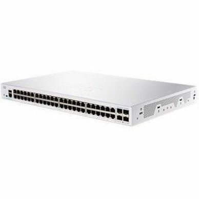 Cisco 250 CBS250-48T-4G Ethernet Switch - 48 Ports - Manageable - Gigabit Ethernet - 1000Base-T, 1000Base-X - Refurbished - 3 Layer Supported - Modular - 4 SFP Slots - 48.64 W Power Consumption - Opti