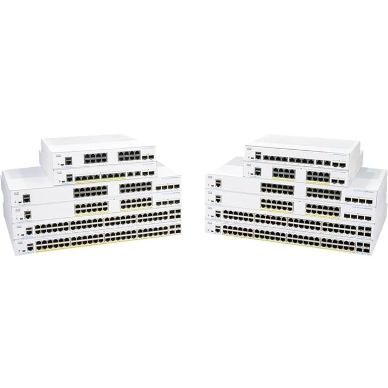 Cisco Business CBS350-48FP-4G Ethernet Switch - 48 Ports - Manageable - Gigabit Ethernet - 10/100/1000Base-T, 1000Base-X - Refurbished - 3 Layer Supported - Modular - 4 SFP Slots - 74.03 W Power Consu