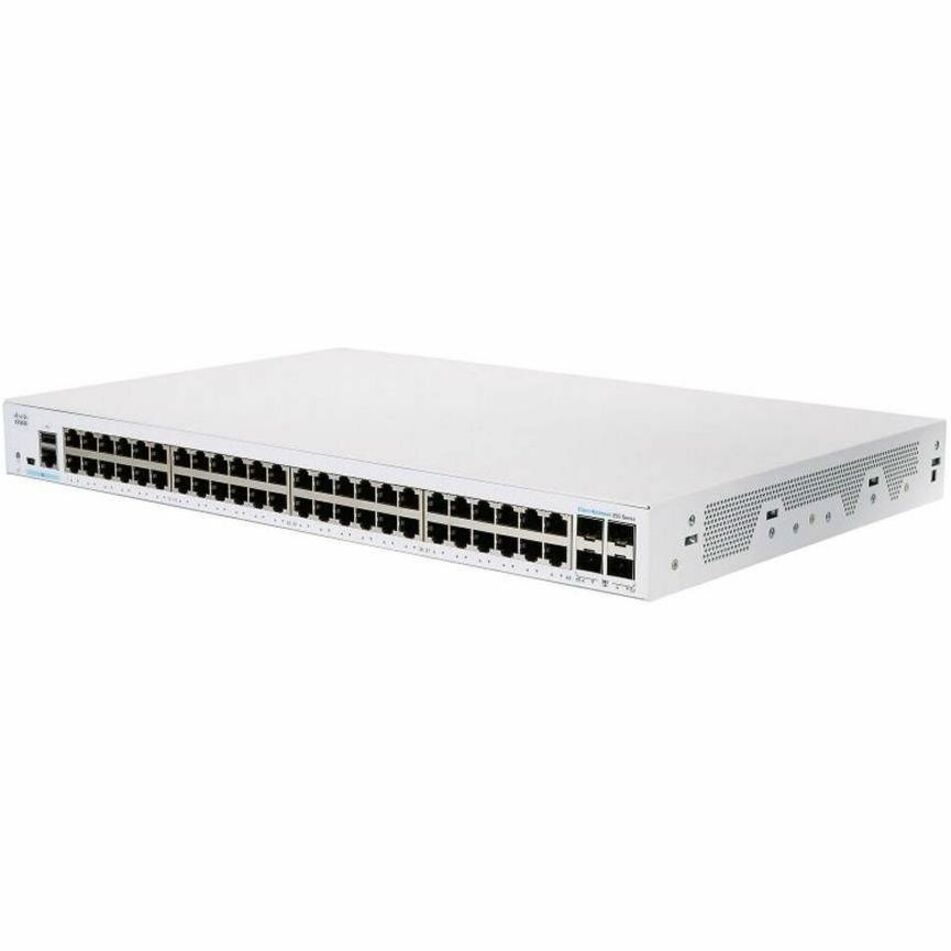 Cisco 250 CBS250-24P-4G Ethernet Switch - 28 Ports - Manageable - Gigabit Ethernet - 1000Base-T, 1000Base-X - Refurbished - 2 Layer Supported - Modular - 4 SFP Slots - 195 W PoE Budget - Optical Fiber