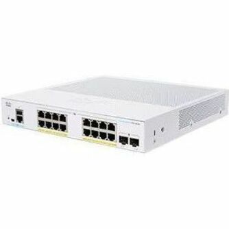 Cisco 350 CBS350-16FP-2G Ethernet Switch - 16 Ports - Manageable - Gigabit Ethernet - 1000Base-T, 1000Base-X - Refurbished - 3 Layer Supported - Modular - 2 SFP Slots - 26.68 W Power Consumption - 240