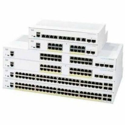Cisco Business 350-24P-4G Managed Switch - 24 Ports - Manageable - Gigabit Ethernet - 10/100/1000Base-T, 1000Base-X - Refurbished - 2 Layer Supported - Modular - 4 SFP Slots - 239.70 W Power Consumpti