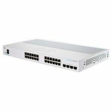 Cisco 250 CBS250-24T-4X Ethernet Switch - 28 Ports - Manageable - Gigabit Ethernet, 10 Gigabit Ethernet - 1000Base-T, 10GBase-X - Refurbished - 2 Layer Supported - Modular - Optical Fiber, Twisted Pai