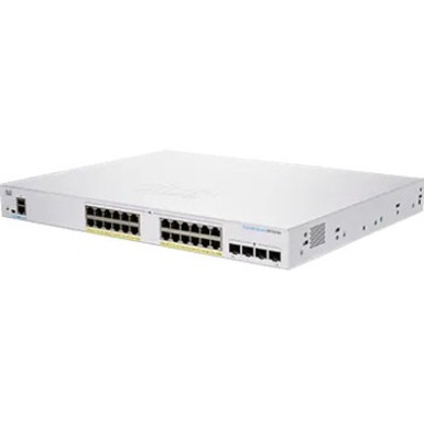 Cisco 350 CBS350-24FP-4G Ethernet Switch - 28 Ports - Manageable - Gigabit Ethernet - 1000Base-T, 1000Base-X - Refurbished - 2 Layer Supported - Modular - 4 SFP Slots - 46.35 W Power Consumption - 370