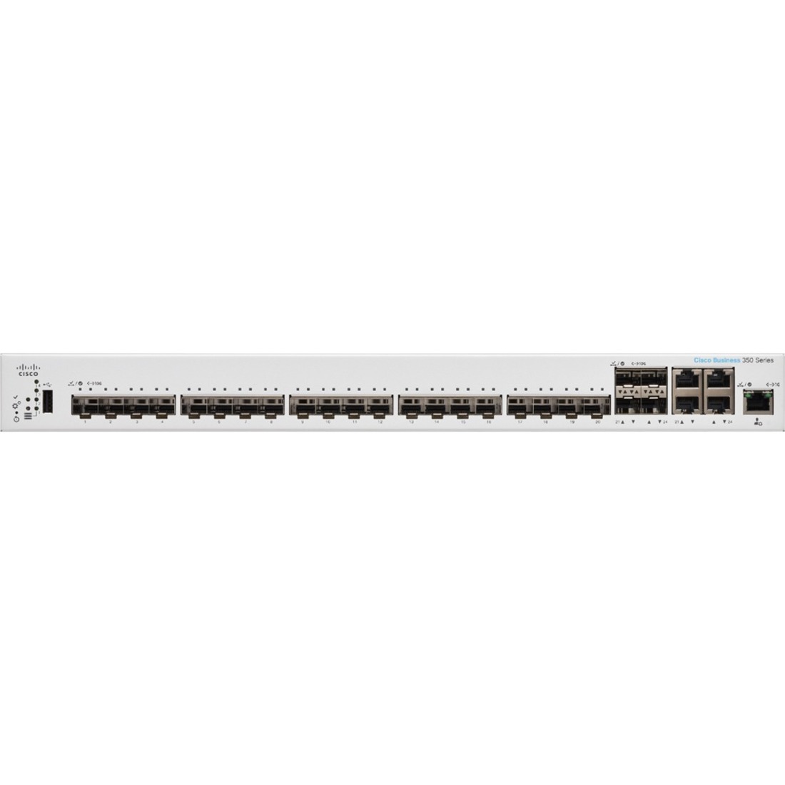 Cisco Business 350-16XTS Ethernet Switch - 8 Ports - Manageable - 10 Gigabit Ethernet - 10GBase-T, 10GBase-X - Refurbished - 3 Layer Supported - Modular - 57.70 W Power Consumption - Optical Fiber, Tw