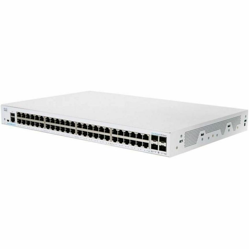 Cisco 250 CBS250-48PP-4G Ethernet Switch - 48 Ports - Manageable - Gigabit Ethernet - 1000Base-T, 1000Base-X - Refurbished - 3 Layer Supported - Modular - 4 SFP Slots - 68.68 W Power Consumption - 195