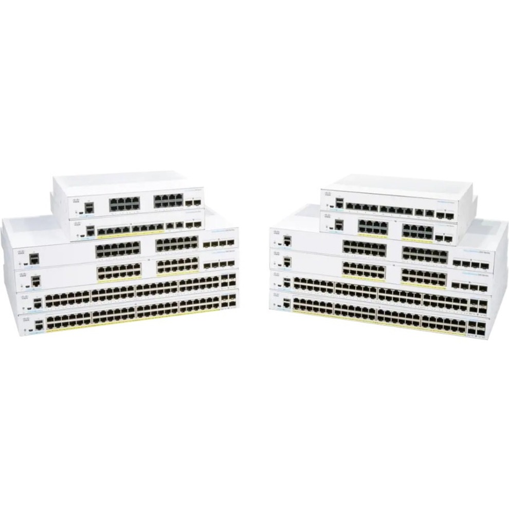Cisco Business CBS250-8PP-D Ethernet Switch - 8 Ports - Manageable - Gigabit Ethernet - 10/100/1000Base-T - Refurbished - 3 Layer Supported - 10.10 W Power Consumption - 45 W PoE Budget - Twisted Pair