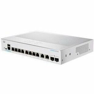 Cisco Business 350 CBS350-8T-E-2G Ethernet Switch - 10 Ports - Manageable - Gigabit Ethernet - 10/100/1000Base-T, 1000Base-X - Refurbished - 3 Layer Supported - Modular - 2 SFP Slots - 12.56 W Power C