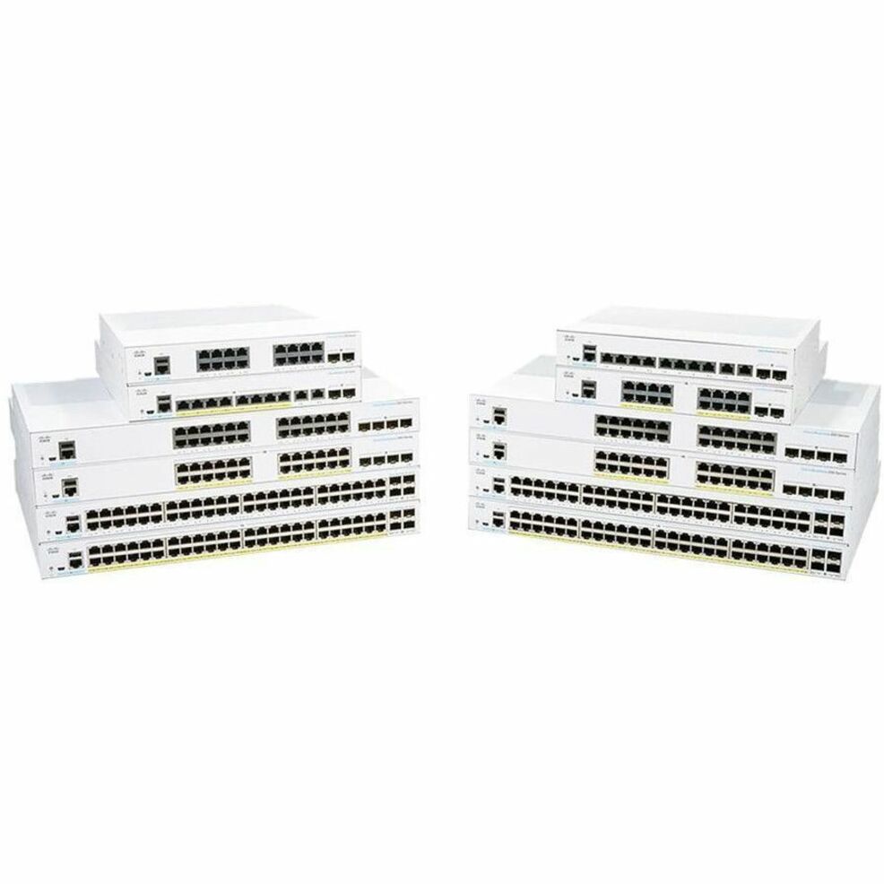 Cisco 350 CBS350-24T-4X Layer 3 Switch - 24 Ports - Manageable - Gigabit Ethernet, 10 Gigabit Ethernet - 1000Base-T, 10GBase-X - Refurbished - 3 Layer Supported - Modular - 27.25 W Power Consumption -