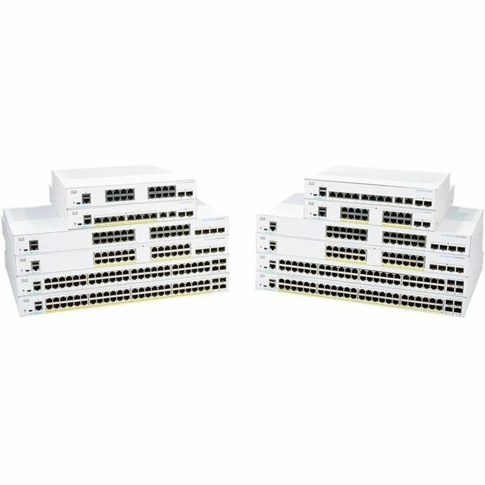 Cisco Business CBS350-8T-E-2G Ethernet Switch - 10 Ports - Manageable - Gigabit Ethernet - 10/100/1000Base-T, 1000Base-X - Refurbished - 3 Layer Supported - Modular - 2 SFP Slots - 14.31 W Power Consu