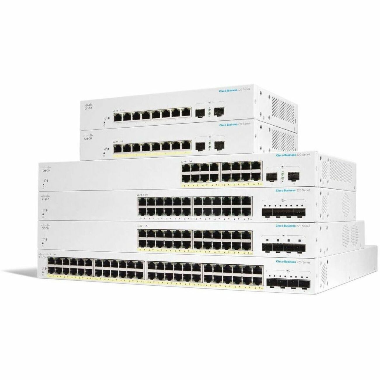Cisco Business CBS220-48T-4G Ethernet Switch - 48 Ports - Manageable - Gigabit Ethernet - 10/100/1000Base-T, 1000Base-X - Refurbished - 2 Layer Supported - Modular - 4 SFP Slots - 36.50 W Power Consum
