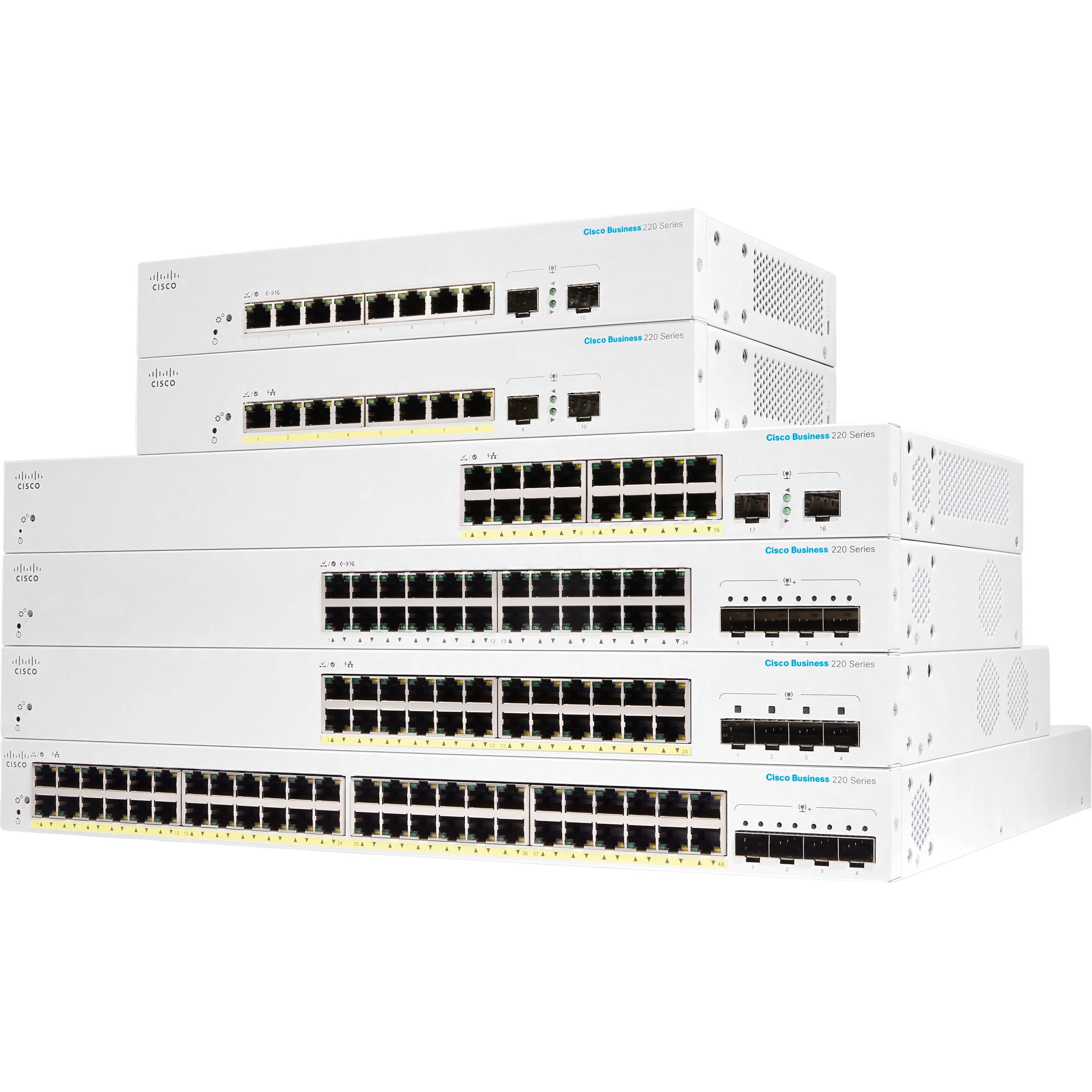 Cisco Business CBS220-48FP-4X Ethernet Switch - 48 Ports - Manageable - Gigabit Ethernet, 10 Gigabit Ethernet - 10/100/1000Base-T, 10GBase-X - Refurbished - 2 Layer Supported - Modular - 65.70 W Power