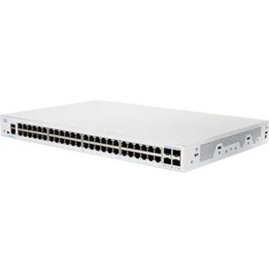 Cisco 350 CBS350-48T-4X Ethernet Switch - 48 Ports - Manageable - Gigabit Ethernet, 10 Gigabit Ethernet - 1000Base-T, 10GBase-X - Refurbished - 2 Layer Supported - Modular - 51.01 W Power Consumption 