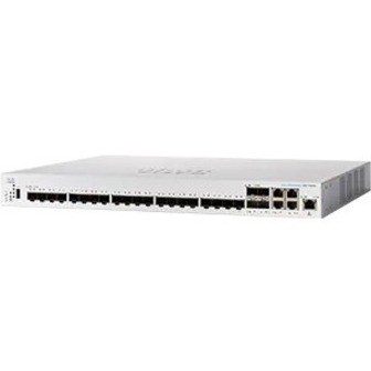 Cisco Business CBS350-24XS Ethernet Switch - 4 Ports - Manageable - 10 Gigabit Ethernet - 10GBase-T, 10GBase-X - Refurbished - 3 Layer Supported - Modular - 39 W Power Consumption - Optical Fiber, Twi