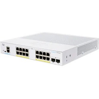 Cisco 350 CBS350-16FP-2G Ethernet Switch - 16 Ports - Manageable - Gigabit Ethernet - 1000Base-T, 1000Base-X - Refurbished - 3 Layer Supported - Modular - 2 SFP Slots - 26.68 W Power Consumption - 240