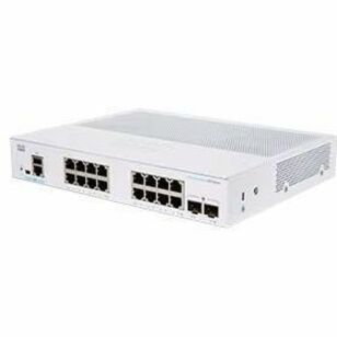 Cisco 350 CBS350-16T-E-2G Ethernet Switch - 18 Ports - Manageable - Gigabit Ethernet - 1000Base-T, 1000Base-X - Refurbished - 2 Layer Supported - Modular - 2 SFP Slots - 19.32 W Power Consumption - Op