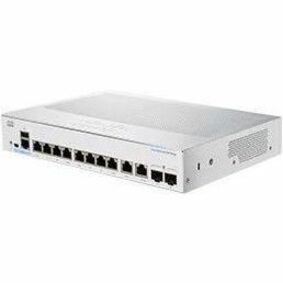 Cisco Business CBS250-8T-E-2G Ethernet Switch - 10 Ports - Manageable - Gigabit Ethernet - 1000Base-T, 1000Base-X - Refurbished - 3 Layer Supported - Modular - 12.56 W Power Consumption - Optical Fibe
