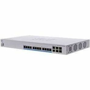 Cisco Business CBS350-12NP-4X Ethernet Switch - 14 Ports - Manageable - 5 Gigabit Ethernet, 10 Gigabit Ethernet - 5GBase-T, 10GBase-T, 10GBase-X - Refurbished - 3 Layer Supported - Modular - 60.10 W P