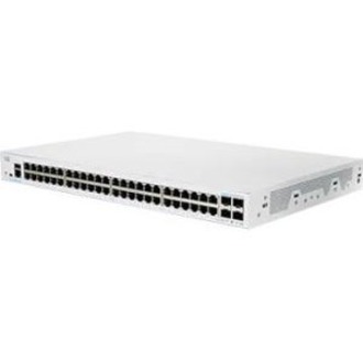 Cisco 350 CBS350-48T-4X Ethernet Switch - 48 Ports - Manageable - Gigabit Ethernet, 10 Gigabit Ethernet - 1000Base-T, 10GBase-X - Refurbished - 3 Layer Supported - Modular - 51.01 W Power Consumption 