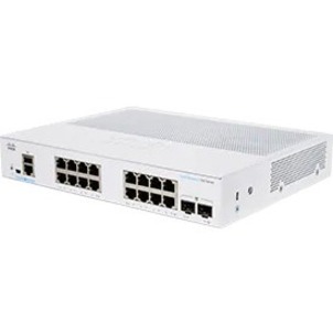 Cisco 250 CBS250-16T-2G Ethernet Switch - 16 Ports - Manageable - Gigabit Ethernet - 1000Base-T, 1000Base-X - Refurbished - 2 Layer Supported - Modular - 2 SFP Slots - Optical Fiber, Twisted Pair