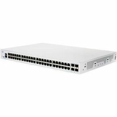 Cisco 350 CBS350-48T-4G Ethernet Switch - 52 Ports - Manageable - Gigabit Ethernet - 1000Base-T, 1000Base-X - Refurbished - 2 Layer Supported - Modular - 4 SFP Slots - 48.64 W Power Consumption - Opti