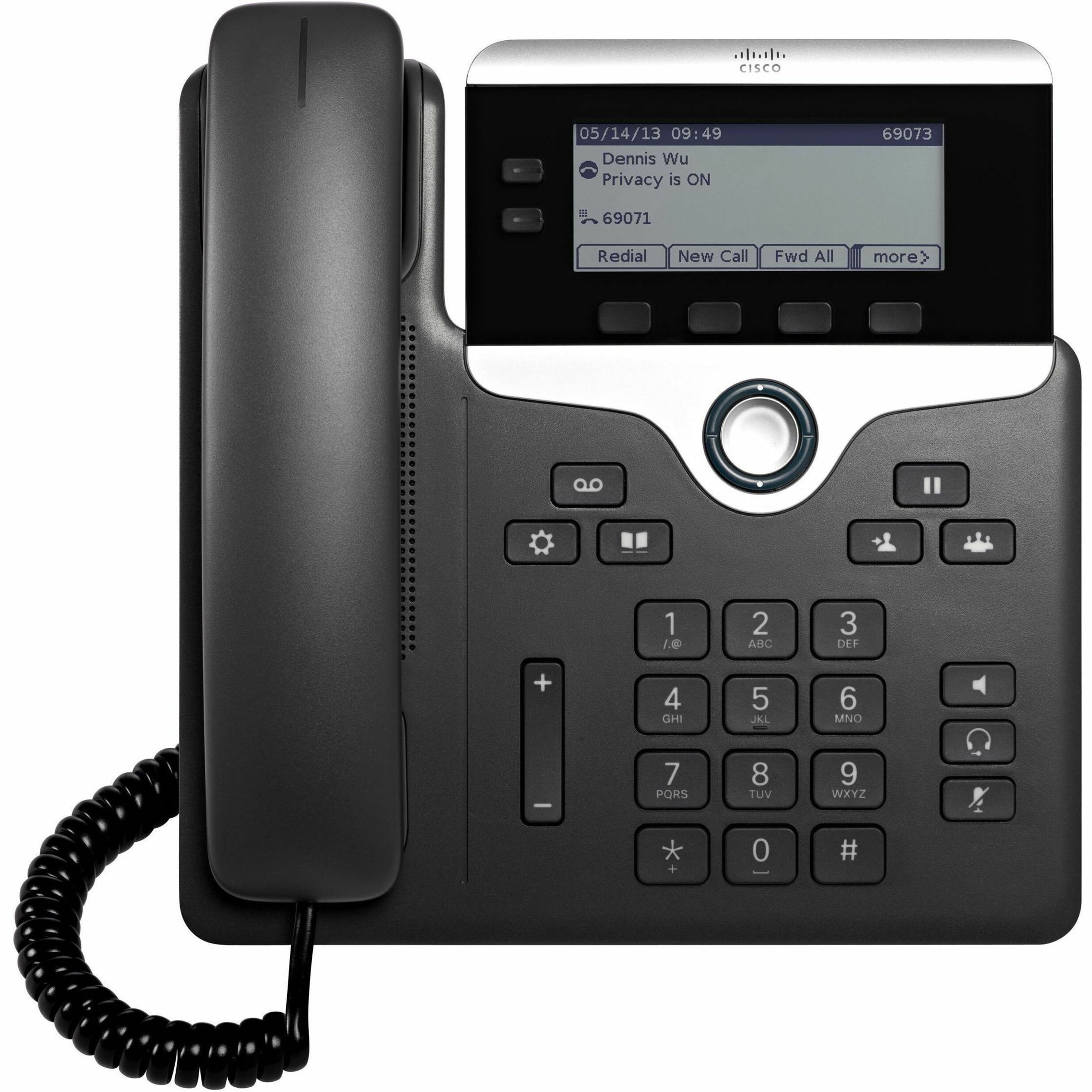 Cisco 7821 IP Phone - Refurbished - Corded - Corded - Wall Mountable - 2 x Total Line - 3.5"Network (RJ-45) - PoE Ports