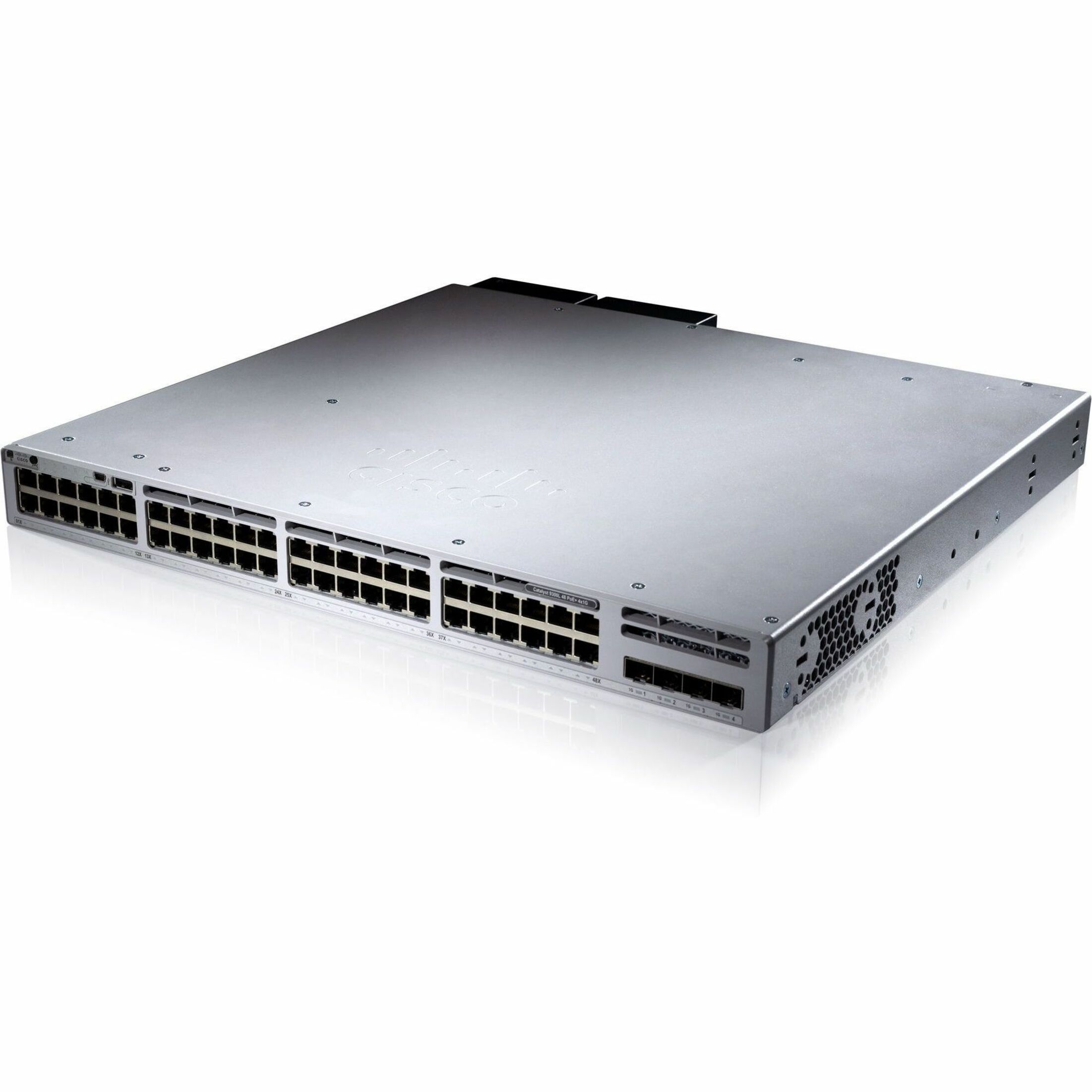 Cisco Catalyst 9300L-48P-4X-E Switch - 48 Ports - Manageable - 10 Gigabit Ethernet, Gigabit Ethernet - 10GBase-X, 1000Base-T - Refurbished - 3 Layer Supported - Modular - 4 SFP Slots - 715 W Power Con